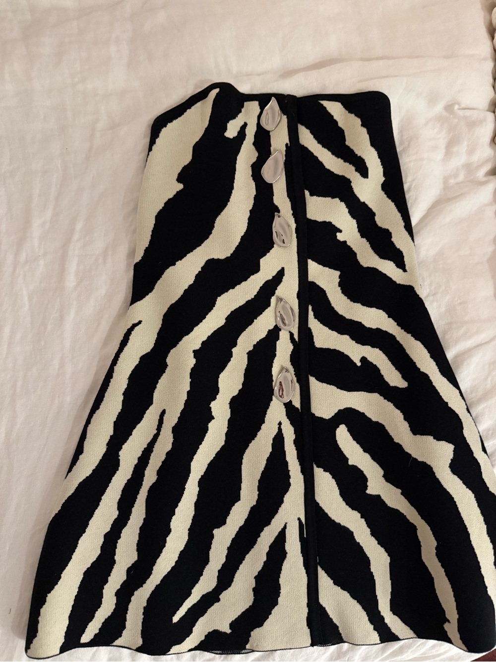 H&M Edition Black and White Zebra Print Mini Dress
